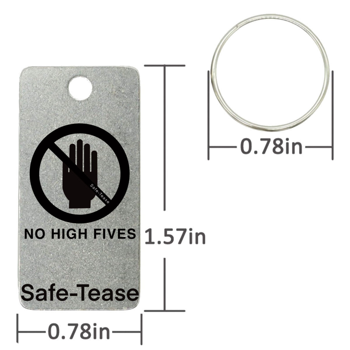 No High Fives keychain