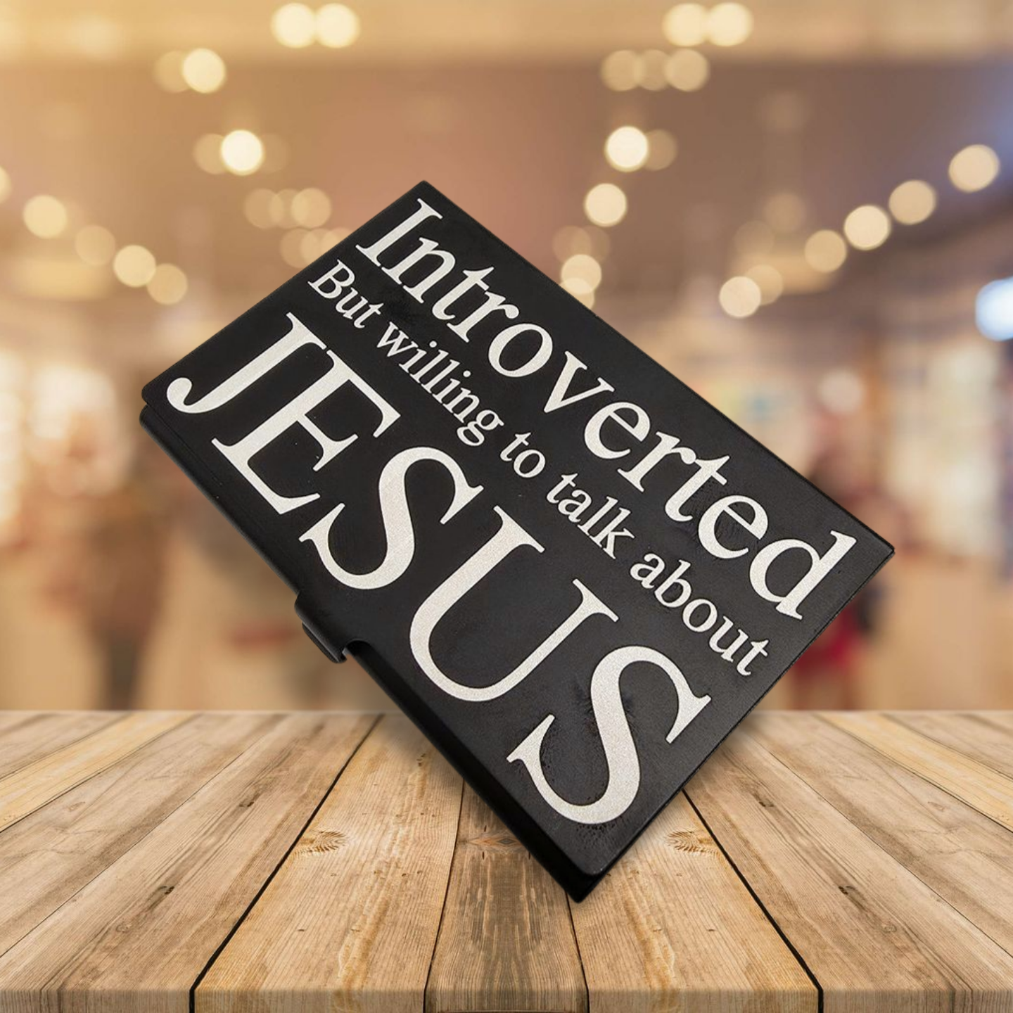 Introverted But Willing To Talk About Jesus – Aluminum Card Wallet