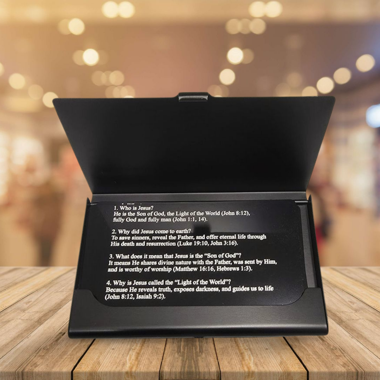 Introverted But Willing To Talk About Jesus – Aluminum Card Wallet